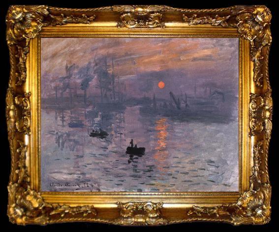 framed  Claude Monet impression,sunrise, ta009-2